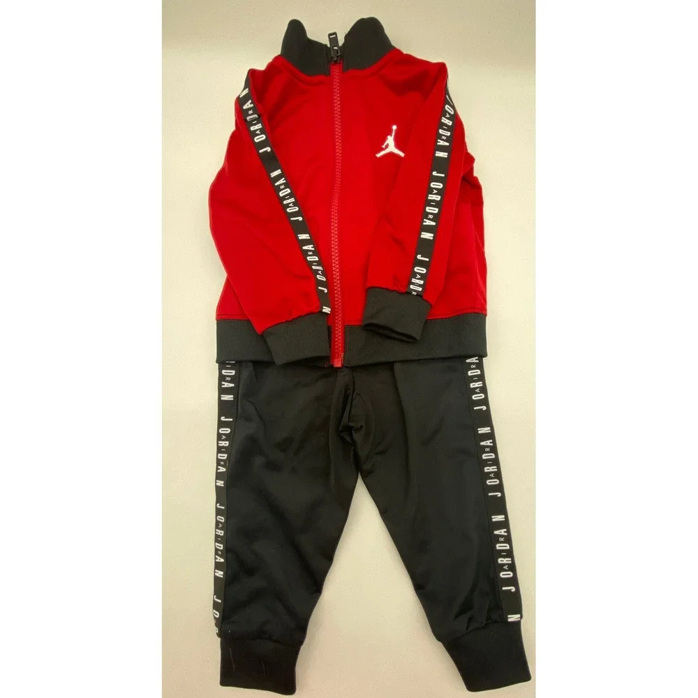 Jordan Infant Red Black Jumpman Tracksuit Set 12M A449-KR5